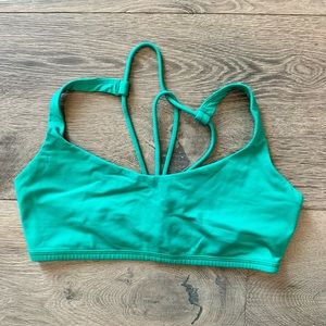 Lululemon Kelly Green Strappy Sports Bra